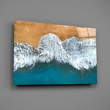 Waves Glass Wall Art.