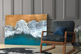 Waves Glass Wall Art.
