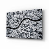 Forest Landscape Glass Wall Art.