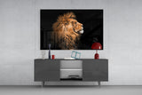 Lion Glass Wall Art.