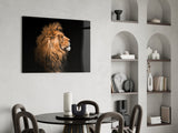 Lion Glass Wall Art.