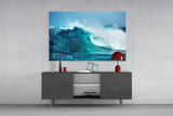 Waves Glass Wall Art.