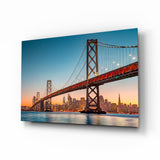 Glasbild San Francisco Oakland Bay Bridge - 72x46 cm