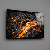 France Night Cityscape Glass Wall Art.