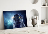 Astronaut İn Space Glass Wall Art.