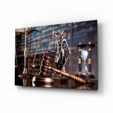 Gavel Of Justice Glass Wall Art.