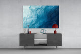 Shades Of Blue Glass Wall Art.