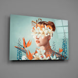 Woman Abstract Art Glass Wall Art.