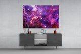 Space Purple Glass Wall Art.