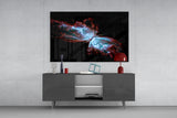 Space Red Glass Wall Art.
