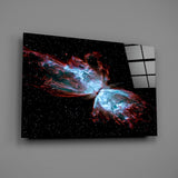 Space Red Glass Wall Art.