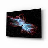 Space Red Glass Wall Art.