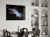 Space Red Glass Wall Art.