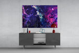 Space Purple Glass Wall Art.