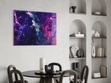 Space Purple Glass Wall Art.
