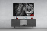 Lion Glass Wall Art.