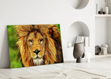 Lion Glass Wall Art.