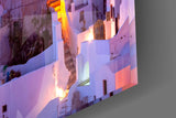 Santorini Glass Wall Art.