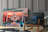 Taj Mahal Glass Wall Art.