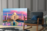 Taj Mahal Glass Wall Art.