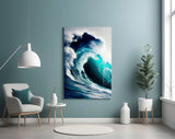 Waves Glass Wall Art.
