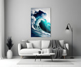 Waves Glass Wall Art.
