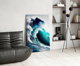Waves Glass Wall Art.