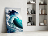 Waves Glass Wall Art.