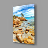 Beach View Glass Wall Art.