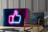 Like Button Glass Wall Art.