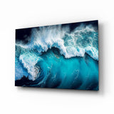 Waves Glass Wall Art.