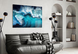 Waves Glass Wall Art.