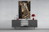 Zebra Glass Wall Art.