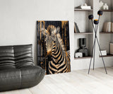 Zebra Glass Wall Art.