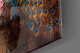 Peacock Glass Wall Art.