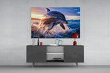 Dolphin Glass Wall Art.