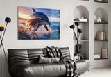 Dolphin Glass Wall Art.