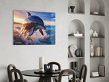 Dolphin Glass Wall Art.