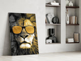 Lion Glass Wall Art.