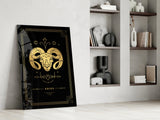 Aries Glass Wall Art.