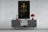 Libra Zodiac Sign Glass Wall Art.