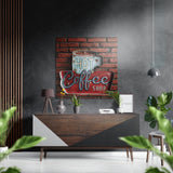 Heißer Kaffee Wandbild aus gebürstetem Aluminium-Dibond - 40x40 cm