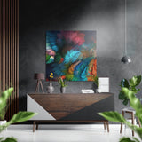 Multicolore tableau mural en aluminium Dibond brossé - 40x40 cm