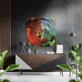 Spin quadro in alluminio Dibond spazzolato - 40x40 cm
