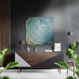 Textur Wandbild aus gebürstetem Aluminium-Dibond - 40x40 cm