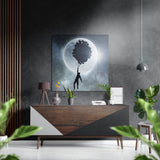 Aufwärts Wandbild auf gebürstetem Aluminium-Dibond - 40x40 cm