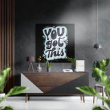 Tú puedes con esto – Cuadro mural en aluminio cepillado Dibond - 40x40 cm