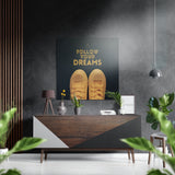 Sigue tus sueños – Cuadro mural en aluminio cepillado Dibond - 40x40 cm