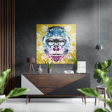 Monkey Brushed Aluminium Dibond Wall Art