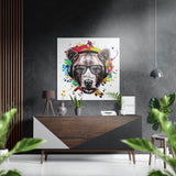 Perro – Cuadro mural en aluminio cepillado Dibond - 40x40 cm